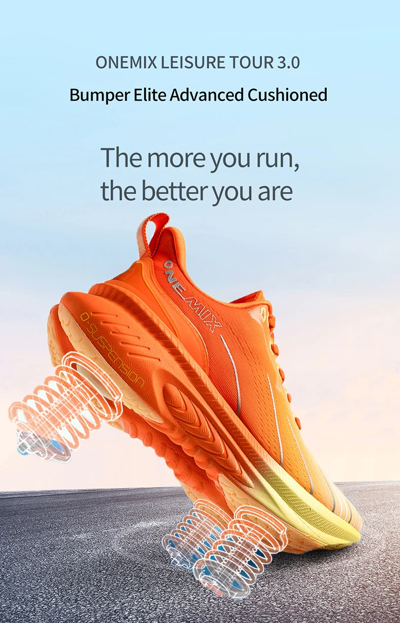 ONEMIX Cushioned Running Shoes Women Fall Winter Heavy Runners Lace-up Women Jump Rope Dance Non-slip Outdoor Sneakers