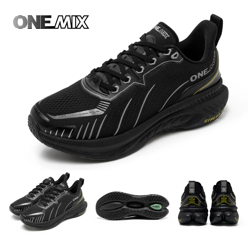 ONEMIX Cushioned Running Shoes Women Fall Winter Heavy Runners Lace-up Women Jump Rope Dance Non-slip Outdoor Sneakers