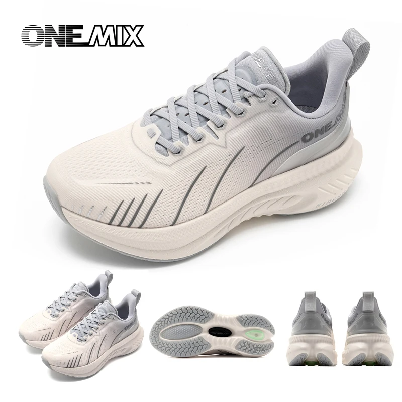 ONEMIX Cushioned Running Shoes Women Fall Winter Heavy Runners Lace-up Women Jump Rope Dance Non-slip Outdoor Sneakers