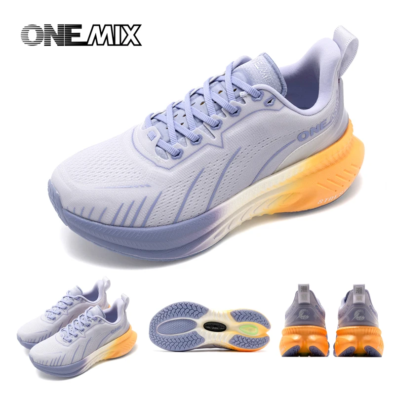 ONEMIX Cushioned Running Shoes Women Fall Winter Heavy Runners Lace-up Women Jump Rope Dance Non-slip Outdoor Sneakers