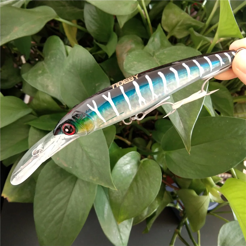 NOEBY 3pcs 140mm 52g Slow Sinking 160mm 73g 12cm 32g Minnow Fishing Lures Artificial Bait Trolling Wobblers Sea Fishing Lure