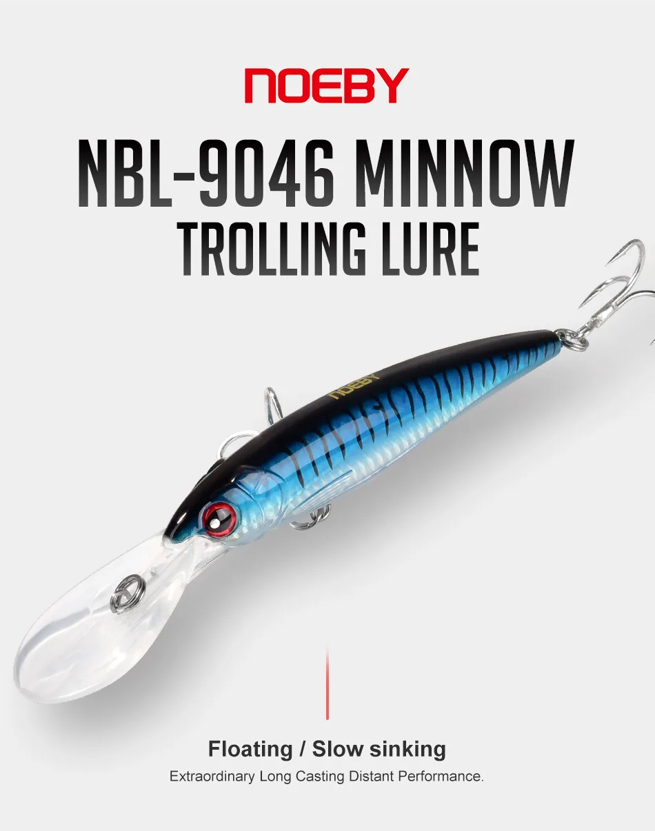 NOEBY 3pcs 140mm 52g Slow Sinking 160mm 73g 12cm 32g Minnow Fishing Lures Artificial Bait Trolling Wobblers Sea Fishing Lure