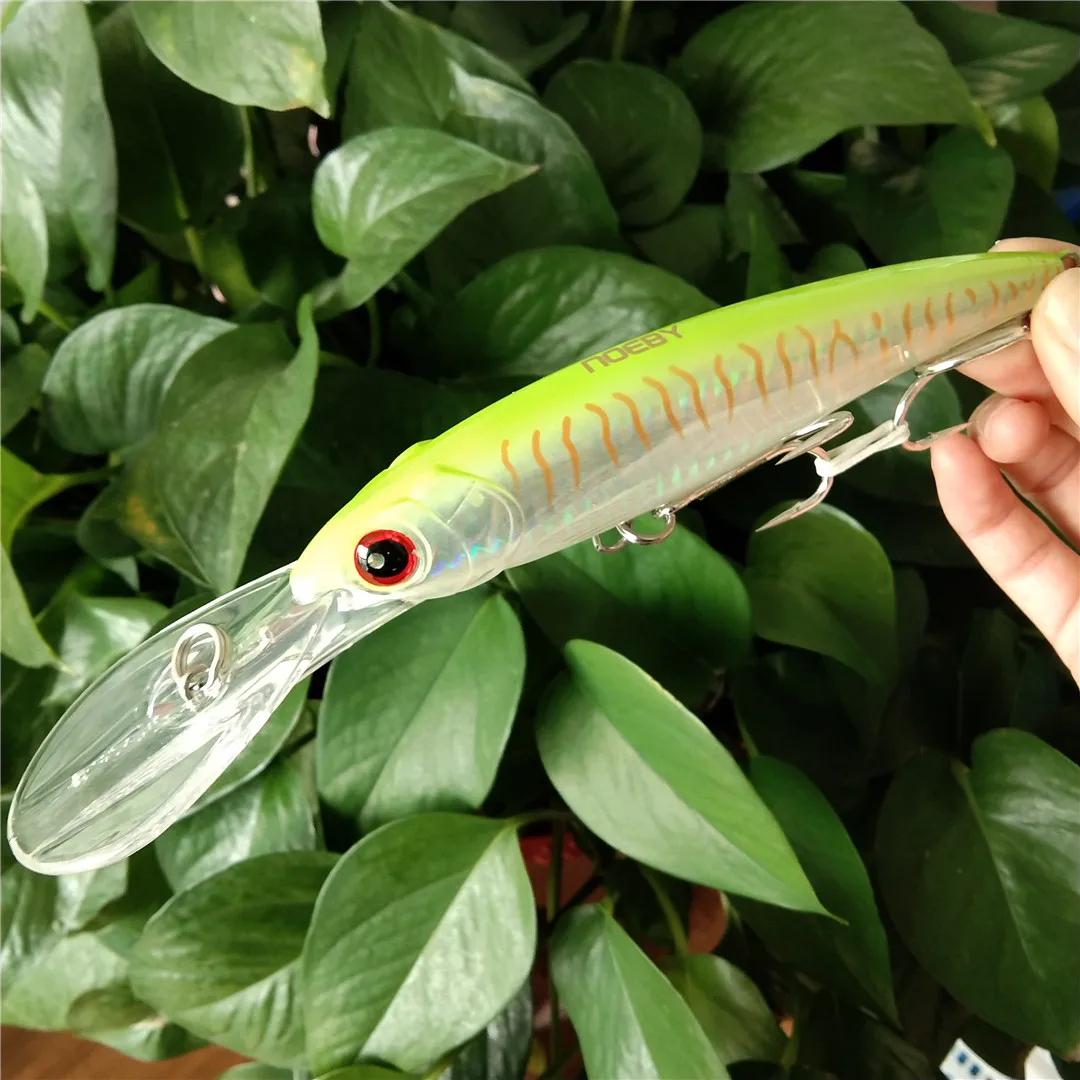NOEBY 3pcs 140mm 52g Slow Sinking 160mm 73g 12cm 32g Minnow Fishing Lures Artificial Bait Trolling Wobblers Sea Fishing Lure