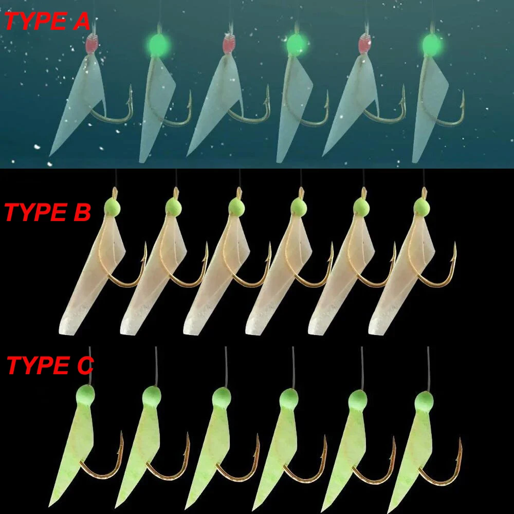 200Packs Fishing Lure Rigs Bait Jigs Hooks Fishing Bait Rigs With Swivel Snap String Hooks For Freshwater Saltwater