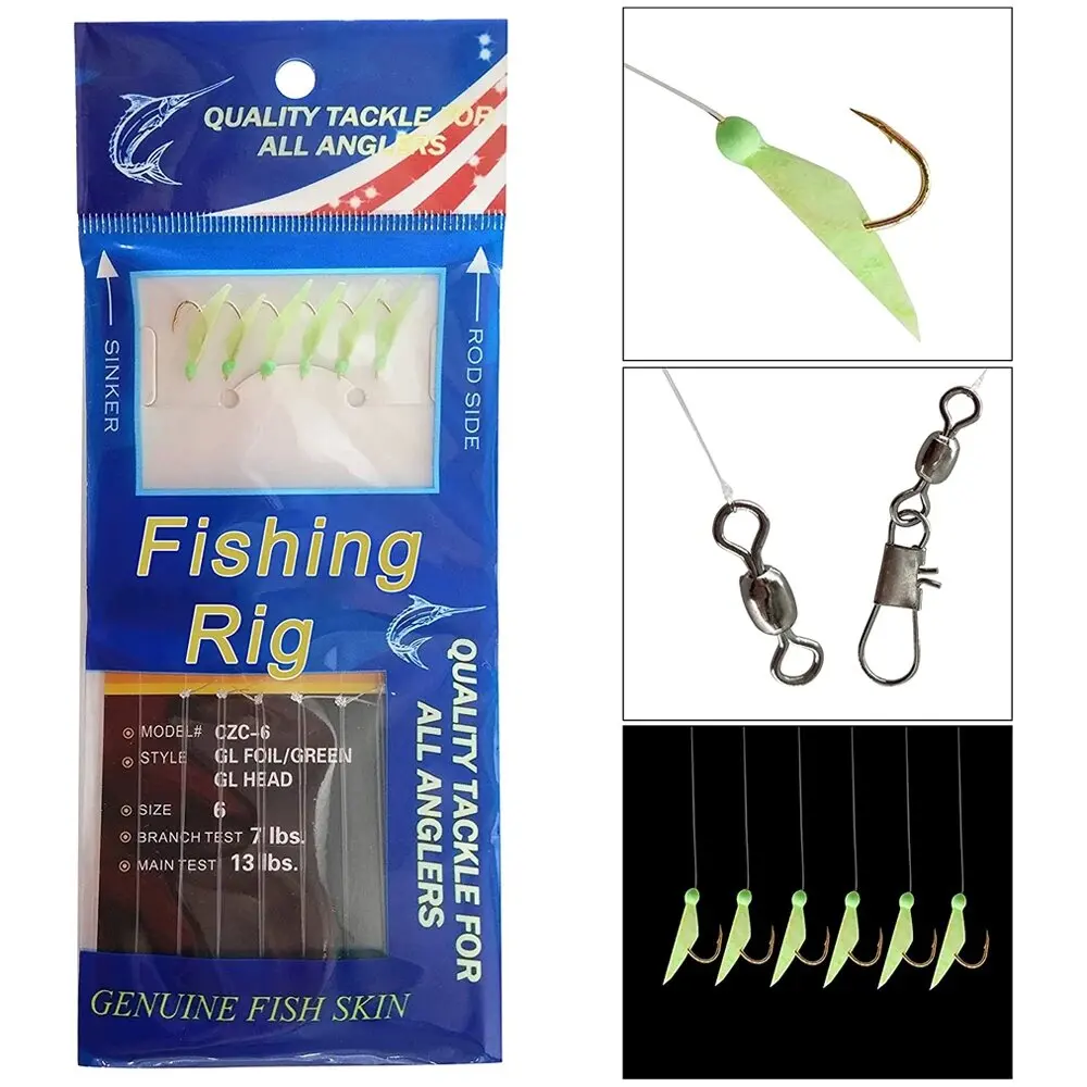 200Packs Fishing Lure Rigs Bait Jigs Hooks Fishing Bait Rigs With Swivel Snap String Hooks For Freshwater Saltwater
