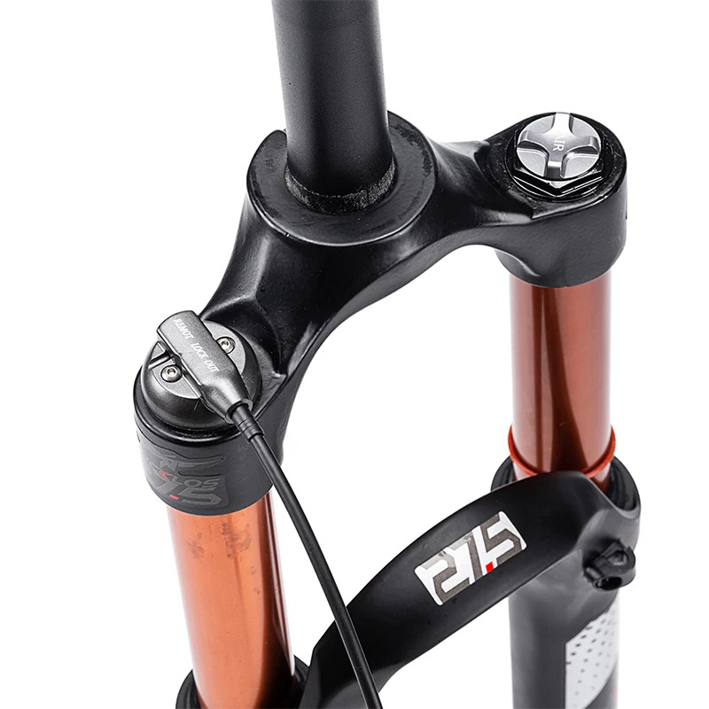BUCKLOS Mountain Bike Air Fork 9*100mm Bicycle Air Suspension Fork Travel 120mm Straight/Tapered Tube MTB Fork Disc Brake RL/LO