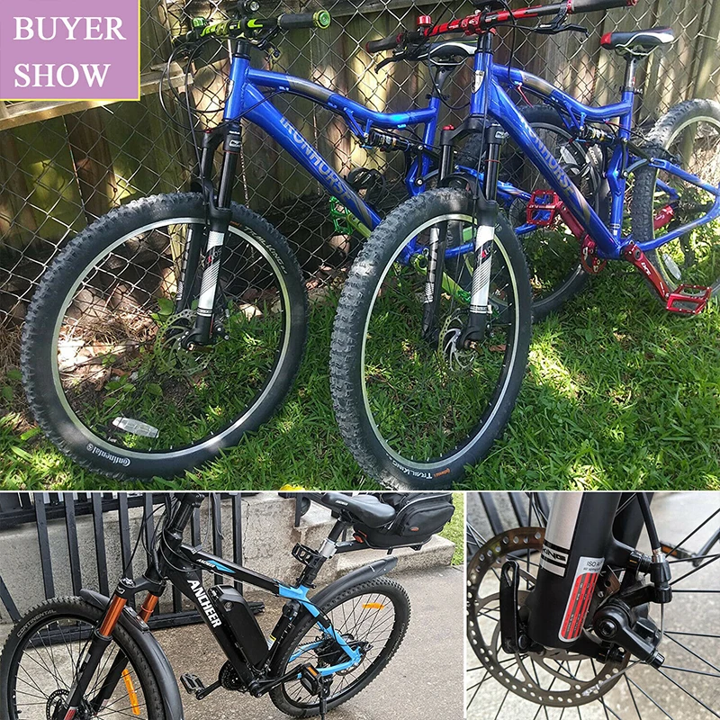 BUCKLOS Mountain Bike Air Fork 9*100mm Bicycle Air Suspension Fork Travel 120mm Straight/Tapered Tube MTB Fork Disc Brake RL/LO