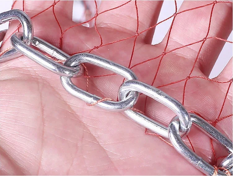 4.2M-7.2M Fishing Net Upgraded Korean Small Mesh Hole Steel Chain Sinkers Hand Cast Net Easy Throw Fishing Net Fishing Tools