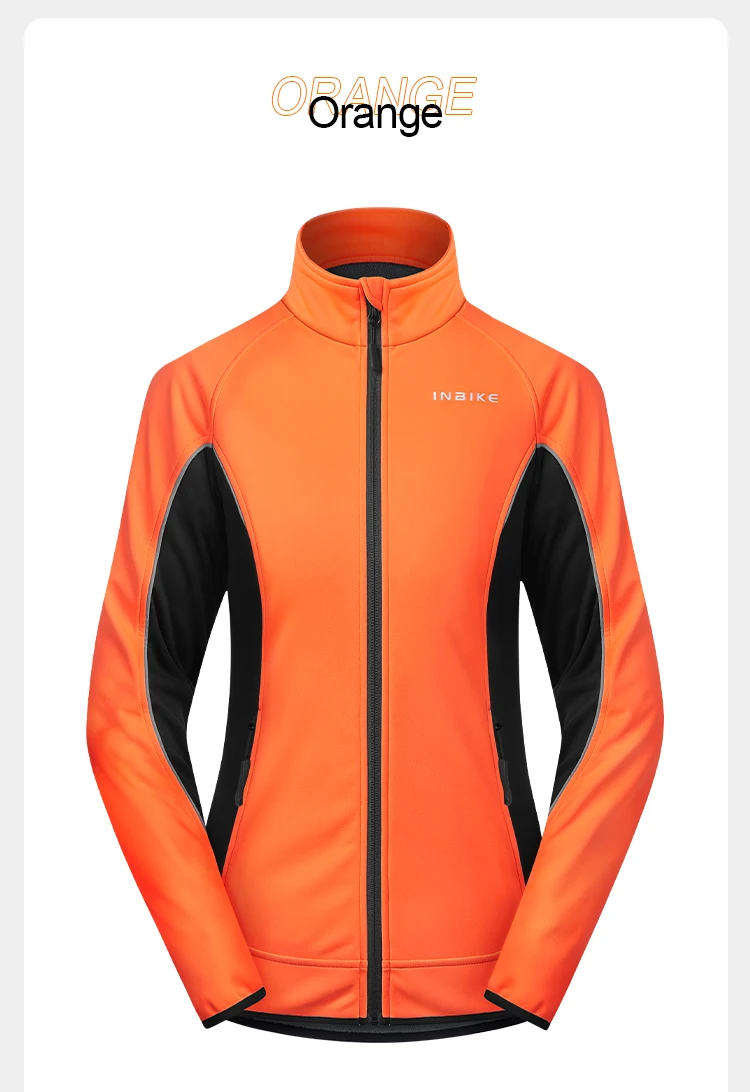 INBIKE Winter Women Cycling Jackets Thermal Fleece Biking Clothes Bicycle Road Bike Windbreaker MTB Reflective Jacket for Women