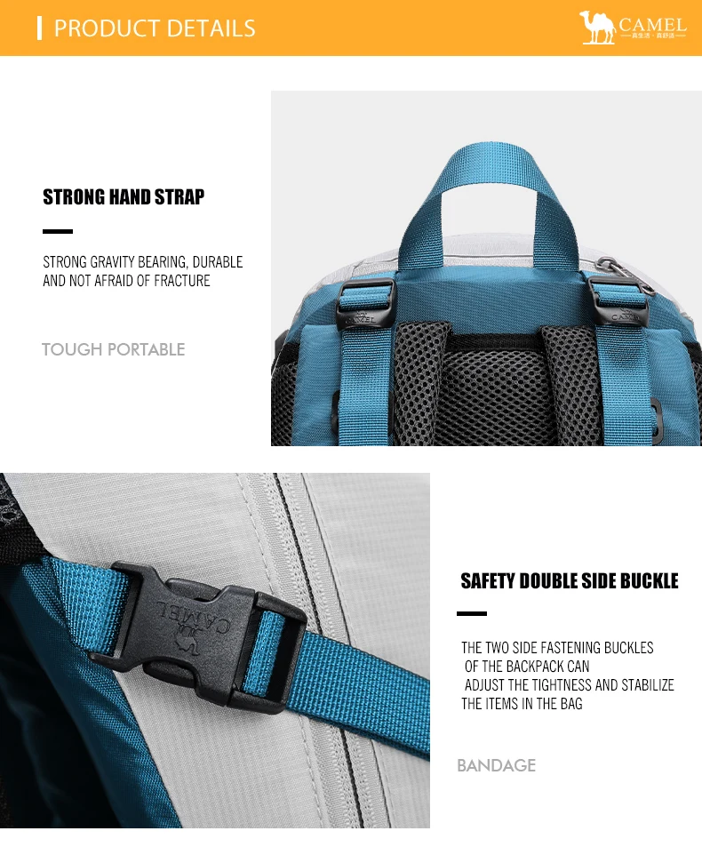 GOLDEN CAMEL Waterproof Backpacks Men Women Climbing Bag for Men Ultralight Hiking Backpack with Sport Bags Covers Camping