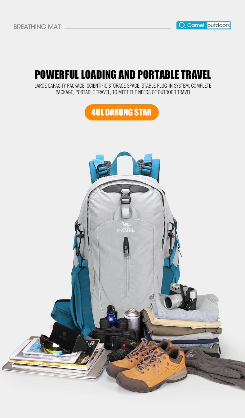 GOLDEN CAMEL Waterproof Backpacks Men Women Climbing Bag for Men Ultralight Hiking Backpack with Sport Bags Covers Camping