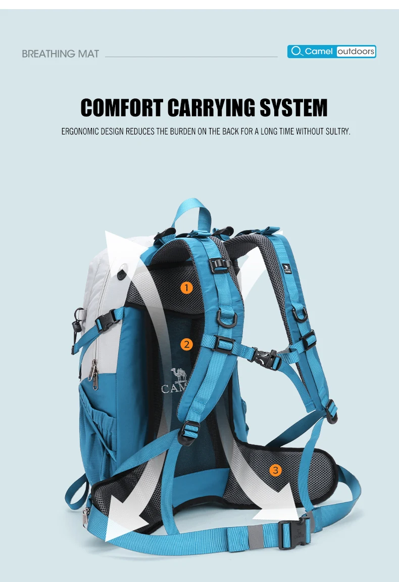 GOLDEN CAMEL Waterproof Backpacks Men Women Climbing Bag for Men Ultralight Hiking Backpack with Sport Bags Covers Camping
