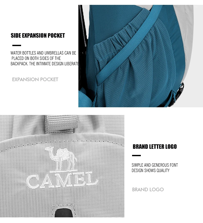 GOLDEN CAMEL Waterproof Backpacks Men Women Climbing Bag for Men Ultralight Hiking Backpack with Sport Bags Covers Camping