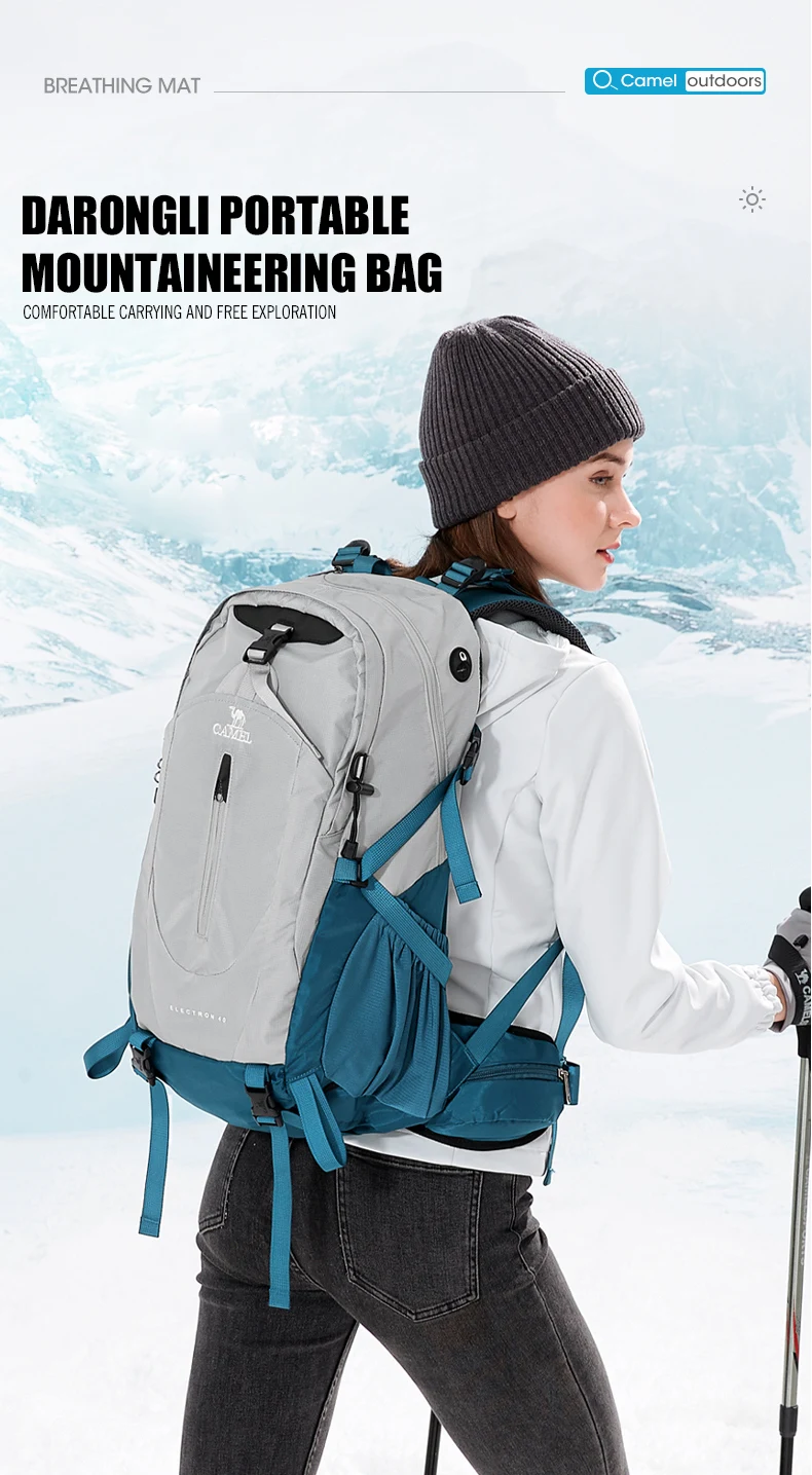 GOLDEN CAMEL Waterproof Backpacks Men Women Climbing Bag for Men Ultralight Hiking Backpack with Sport Bags Covers Camping