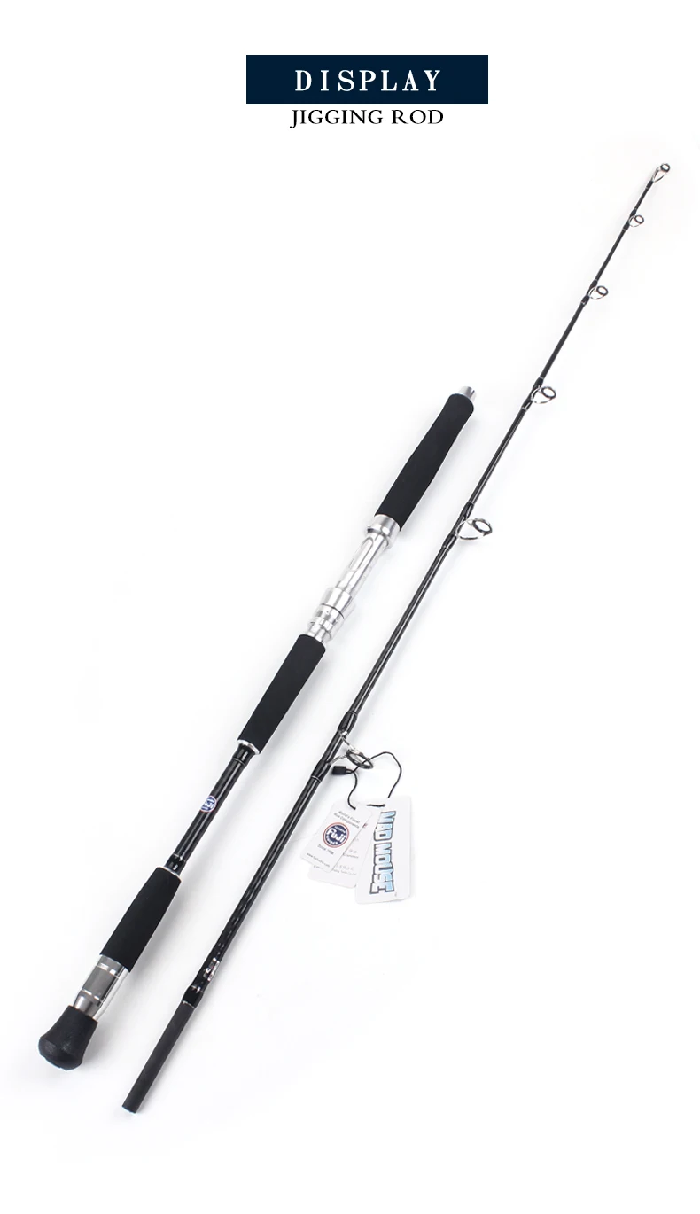 MADMOUSE Japan Quality Fuji Guides Boat Fishing Rod 1.68m 1.9m 24-32kg Big Drag Power Ocean Fishing Rod Jigging Rods 1.68H 1.9H
