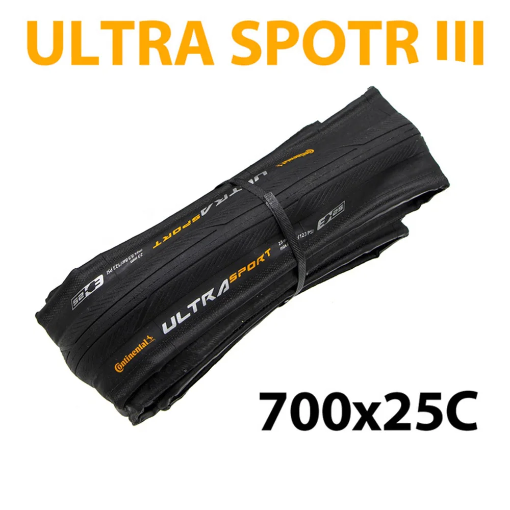 Continental Road Tire 700x25C/28C/23C Ultra Sport III & GRAND Sport Race Black Yellow Road Bike Clincher Folding Gravel Tire
