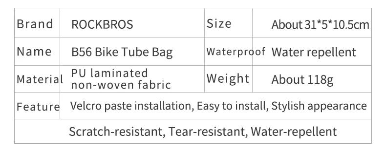 ROCKBROS Bicycle Bags Bike Frame Front Tube Bag Large Capacity Waterproof Triangle Bag Cycling Storage MTB Road Bike Accessories