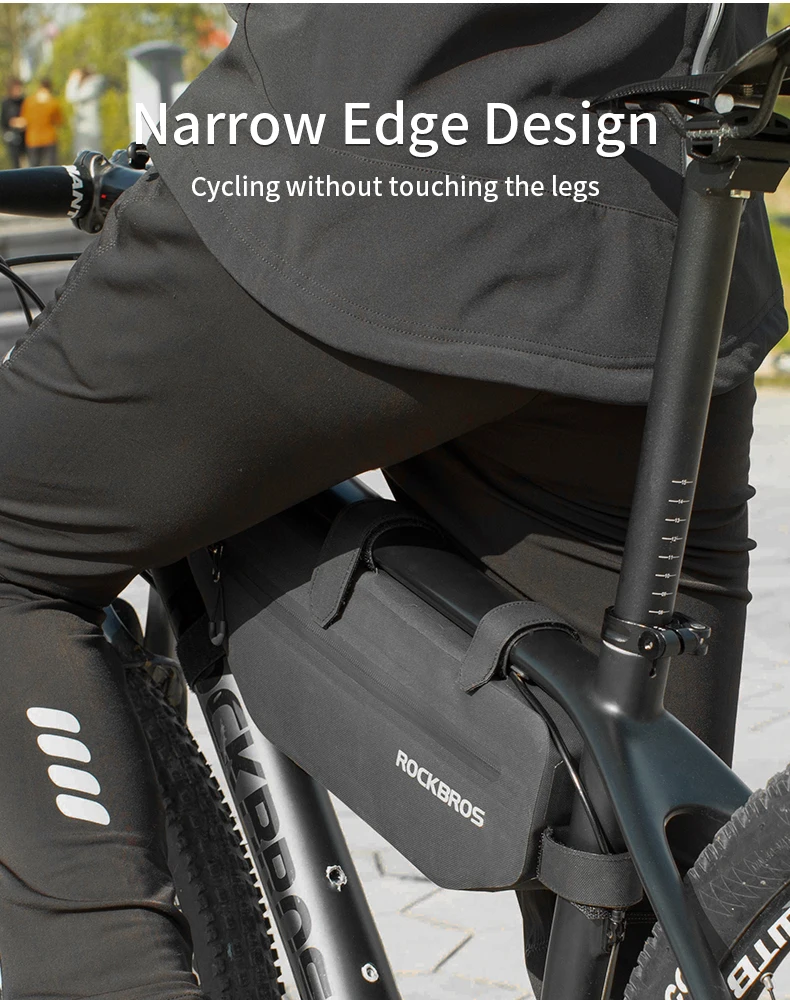 ROCKBROS Bicycle Bags Bike Frame Front Tube Bag Large Capacity Waterproof Triangle Bag Cycling Storage MTB Road Bike Accessories