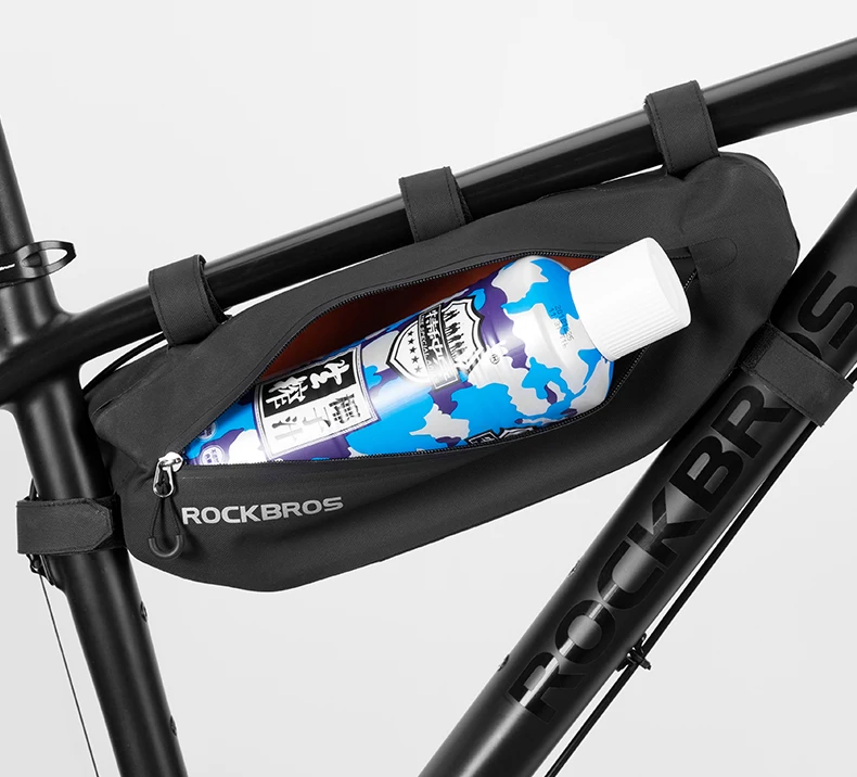 ROCKBROS Bicycle Bags Bike Frame Front Tube Bag Large Capacity Waterproof Triangle Bag Cycling Storage MTB Road Bike Accessories