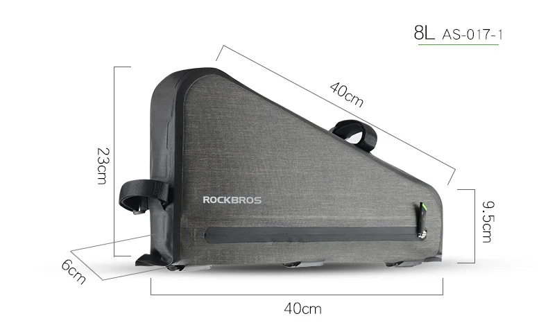 ROCKBROS Bicycle Bags Bike Frame Front Tube Bag Large Capacity Waterproof Triangle Bag Cycling Storage MTB Road Bike Accessories