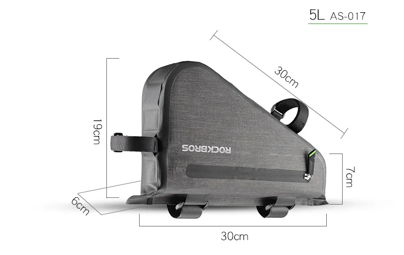ROCKBROS Bicycle Bags Bike Frame Front Tube Bag Large Capacity Waterproof Triangle Bag Cycling Storage MTB Road Bike Accessories