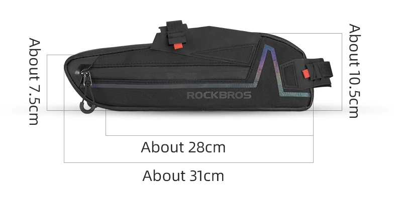 ROCKBROS Bicycle Bags Bike Frame Front Tube Bag Large Capacity Waterproof Triangle Bag Cycling Storage MTB Road Bike Accessories
