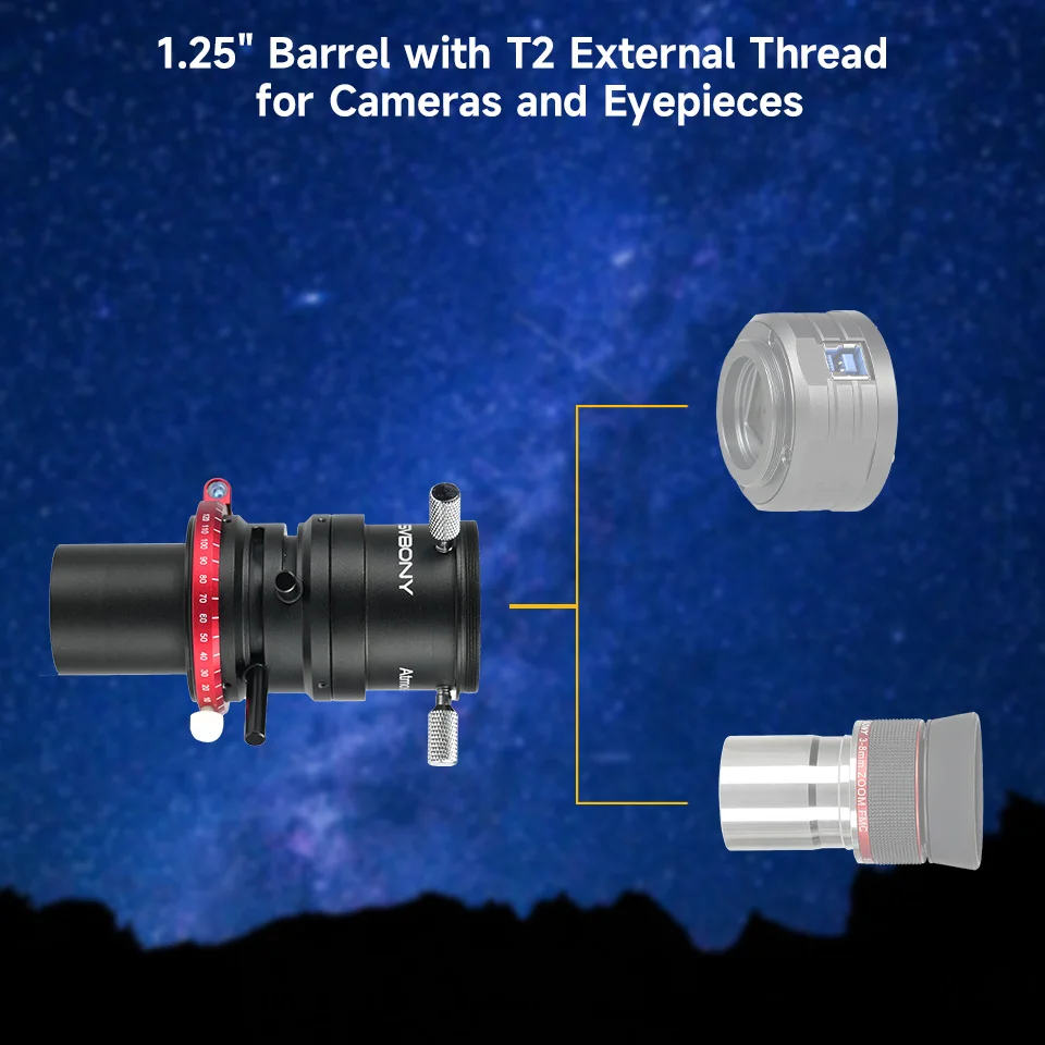 Svbony SV199 Telescope ADC Atmospheric Dispersion Corrector 1.25'' for Telescope Professional Photography Part SV199