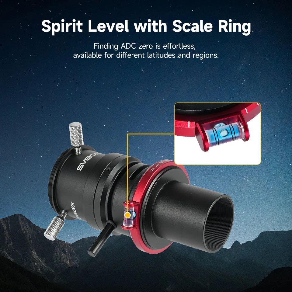 Svbony SV199 Telescope ADC Atmospheric Dispersion Corrector 1.25'' for Telescope Professional Photography Part SV199