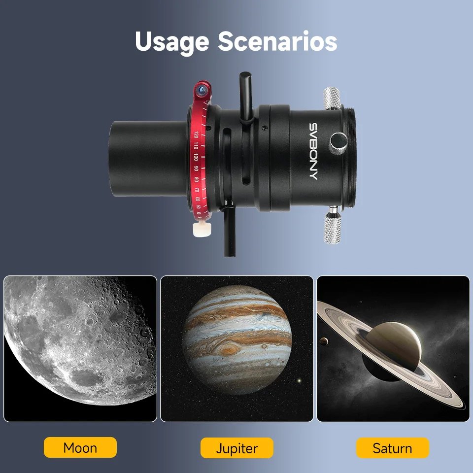 Svbony SV199 Telescope ADC Atmospheric Dispersion Corrector 1.25'' for Telescope Professional Photography Part SV199
