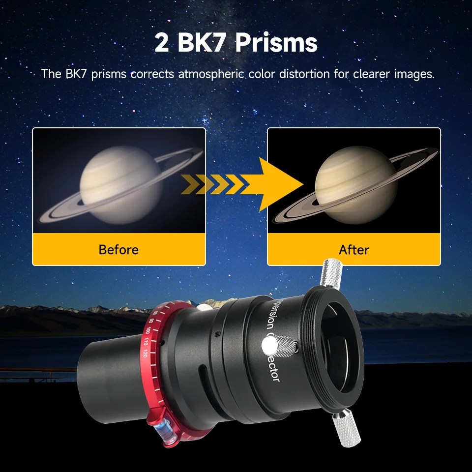 Svbony SV199 Telescope ADC Atmospheric Dispersion Corrector 1.25'' for Telescope Professional Photography Part SV199