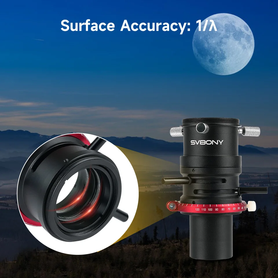 Svbony SV199 Telescope ADC Atmospheric Dispersion Corrector 1.25'' for Telescope Professional Photography Part SV199