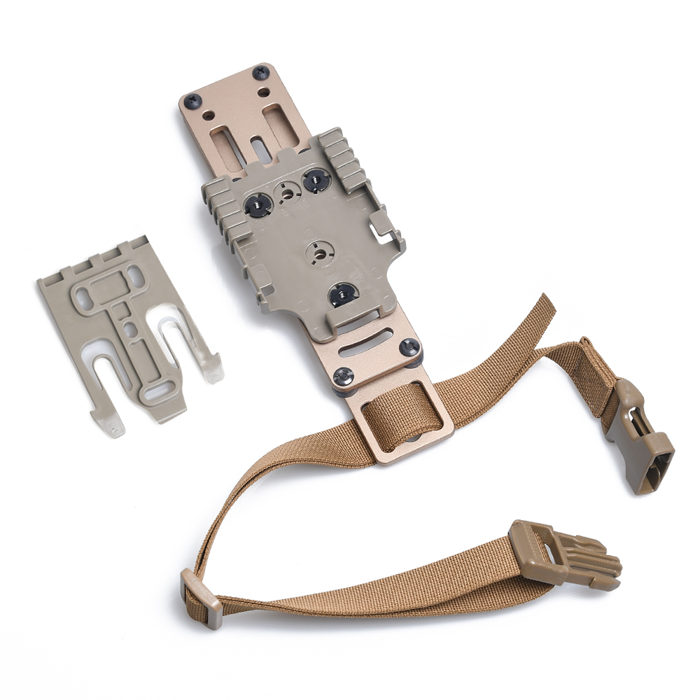 Hunting Holster Drop Leg Band Metal Modular Air Soft Universal Holster Adapter with Tactica QLS Quick Release Platform