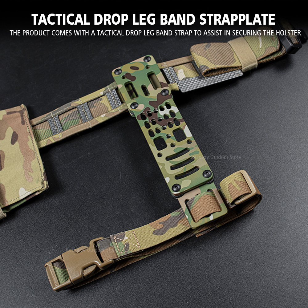 Hunting Holster Drop Leg Band Metal Modular Air Soft Universal Holster Adapter with Tactica QLS Quick Release Platform