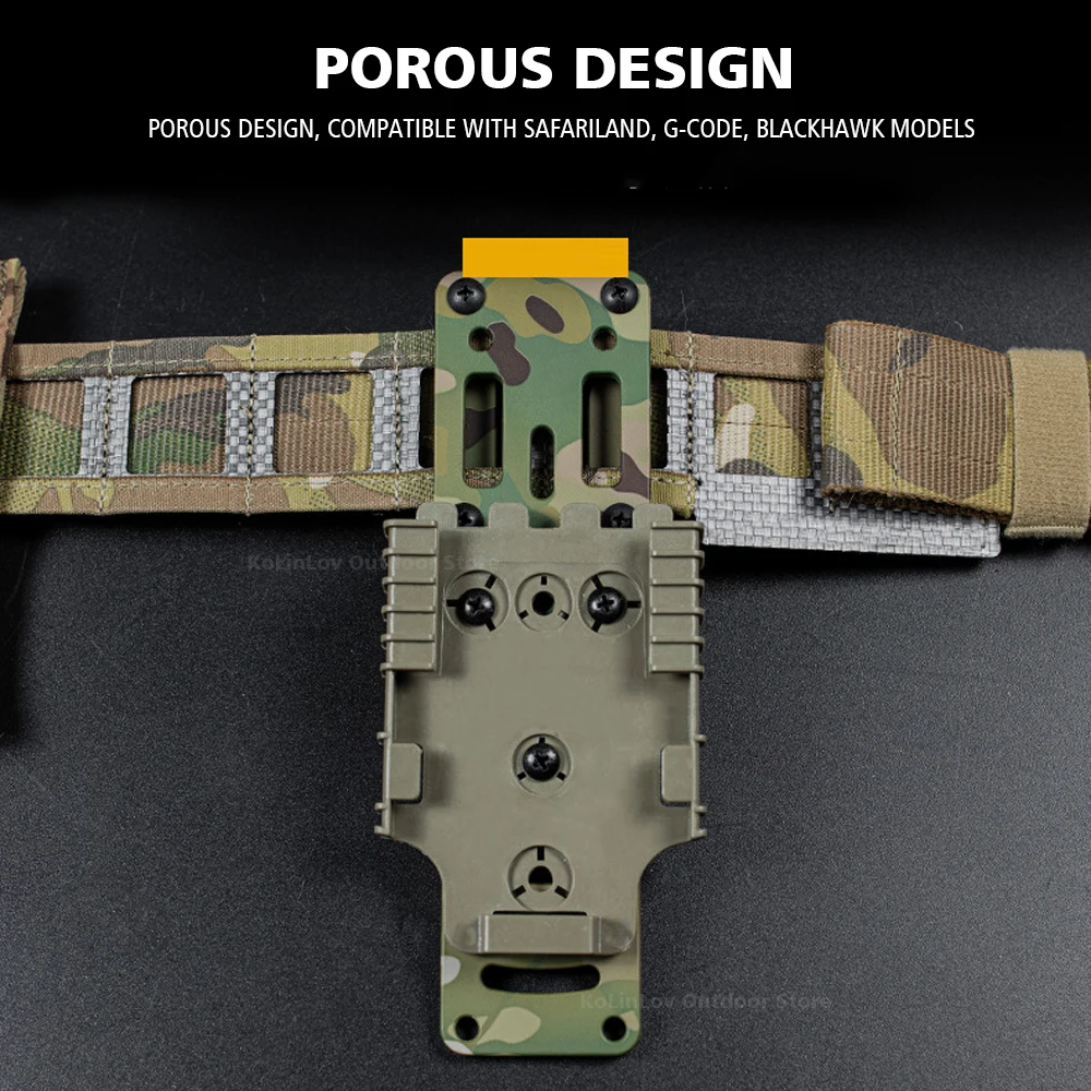 Hunting Holster Drop Leg Band Metal Modular Air Soft Universal Holster Adapter with Tactica QLS Quick Release Platform
