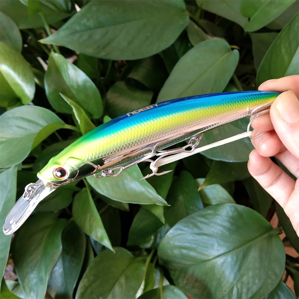 Noeby 3pcs 11cm 36g NEW Color Sinking 0.2-3m Minnow Fishing Lure Long Casting Large Trout Seabass Saltwater Hard Bait Wobbler