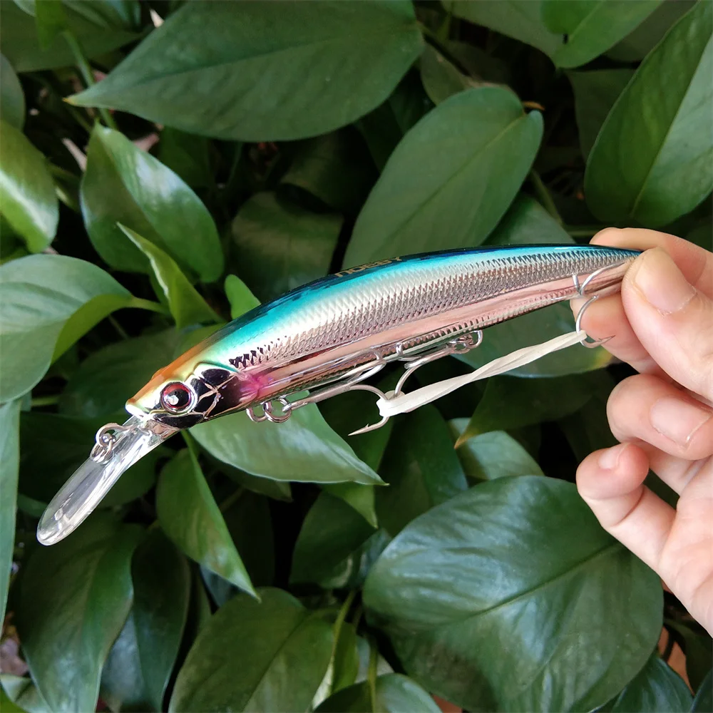 Noeby 3pcs 11cm 36g NEW Color Sinking 0.2-3m Minnow Fishing Lure Long Casting Large Trout Seabass Saltwater Hard Bait Wobbler
