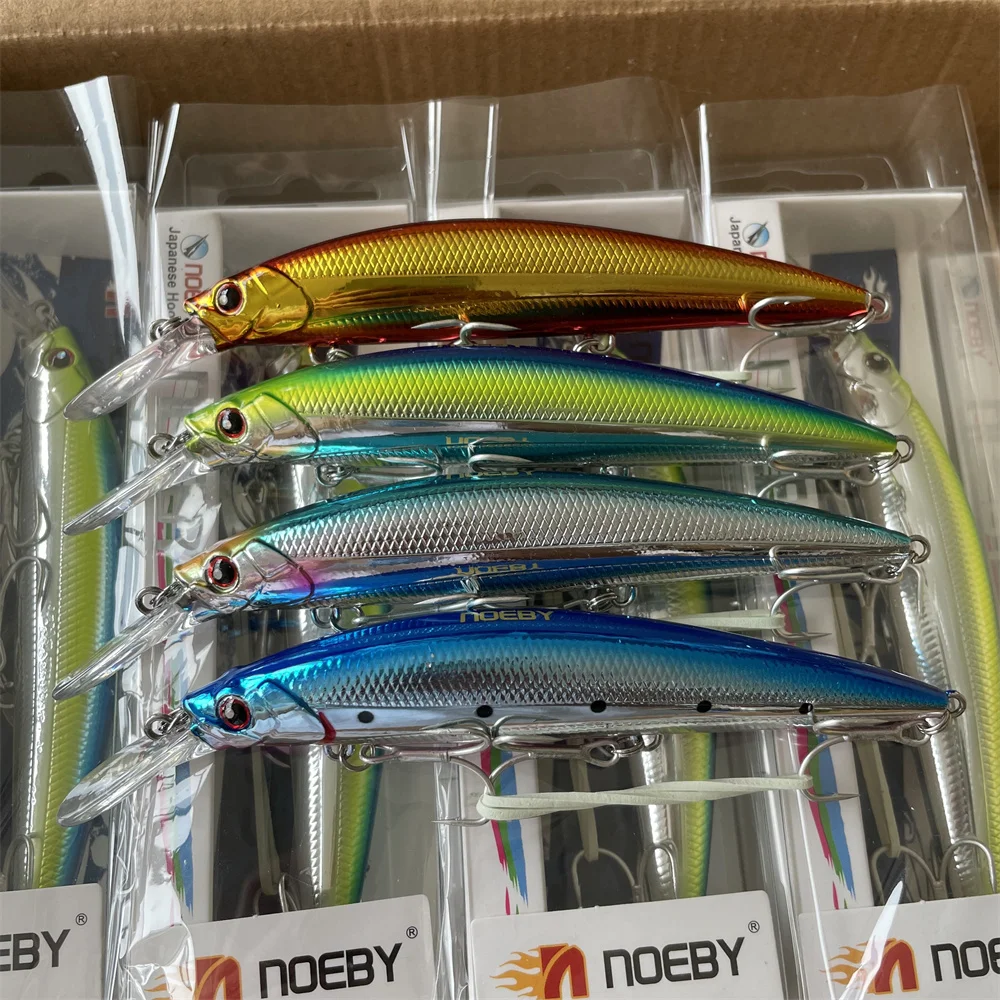 Noeby 3pcs 11cm 36g NEW Color Sinking 0.2-3m Minnow Fishing Lure Long Casting Large Trout Seabass Saltwater Hard Bait Wobbler