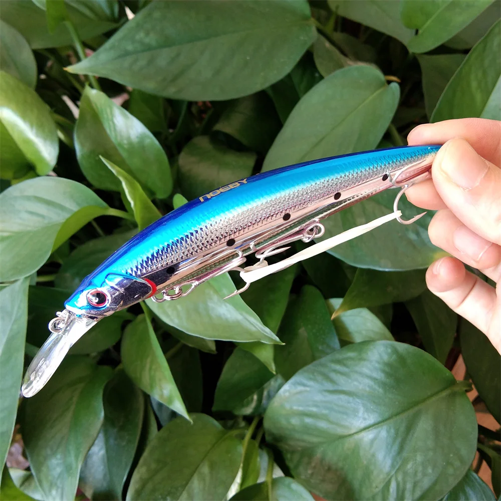 Noeby 3pcs 11cm 36g NEW Color Sinking 0.2-3m Minnow Fishing Lure Long Casting Large Trout Seabass Saltwater Hard Bait Wobbler