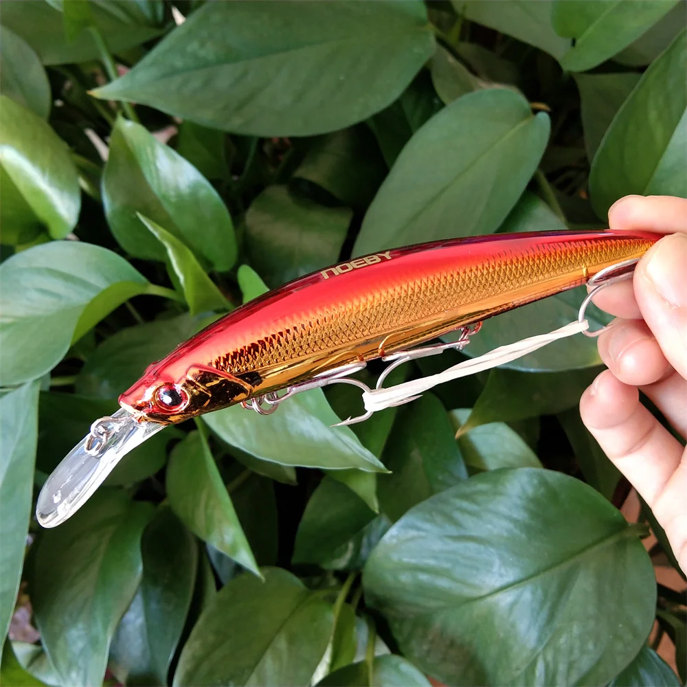 Noeby 3pcs 11cm 36g NEW Color Sinking 0.2-3m Minnow Fishing Lure Long Casting Large Trout Seabass Saltwater Hard Bait Wobbler