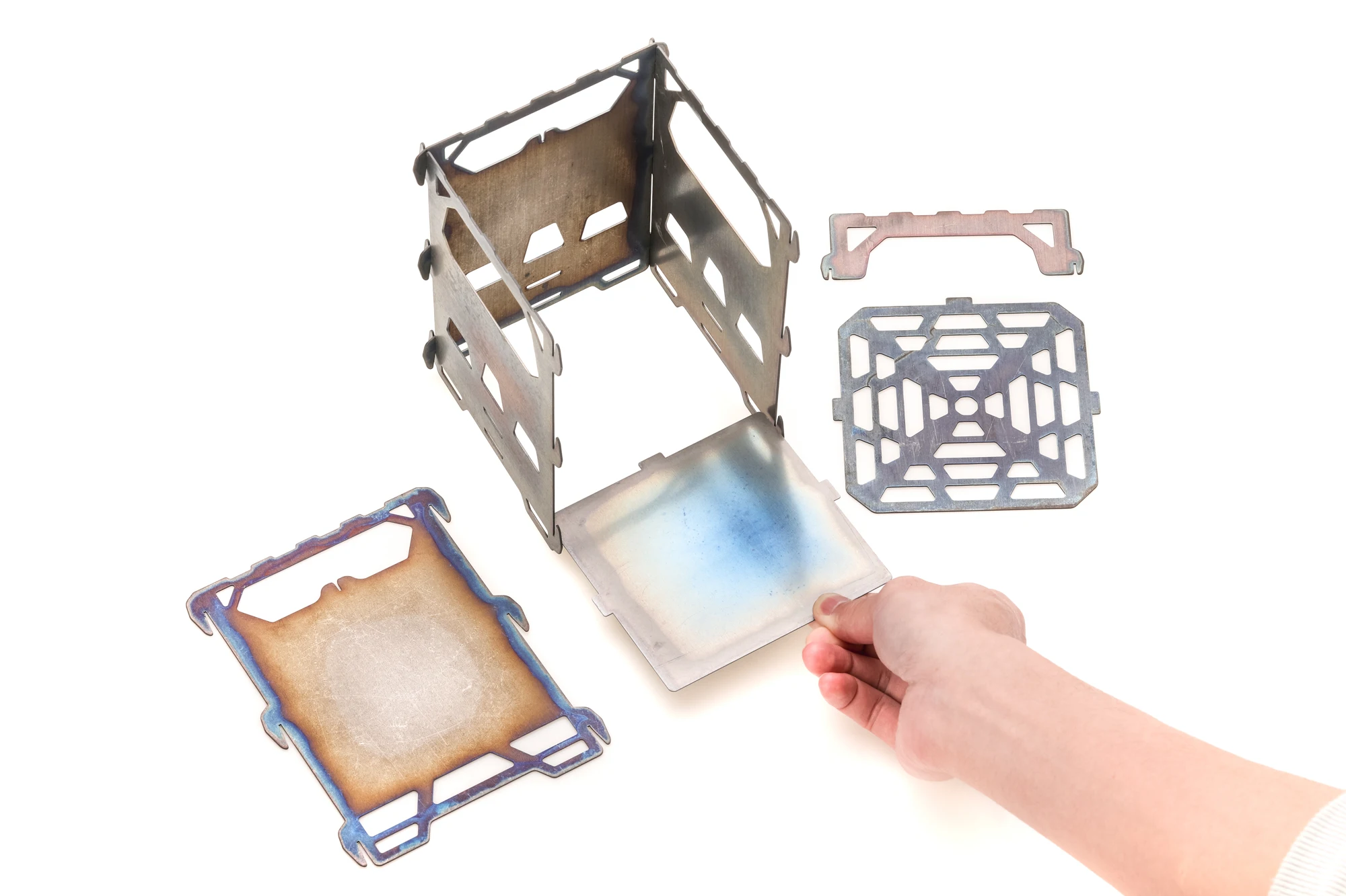 Keith Titanium Alloy Backpacking Wood Stove Outdoor Camping Stove Portable Ultralight Folding Wood Stove Pocket Stove Ti2201