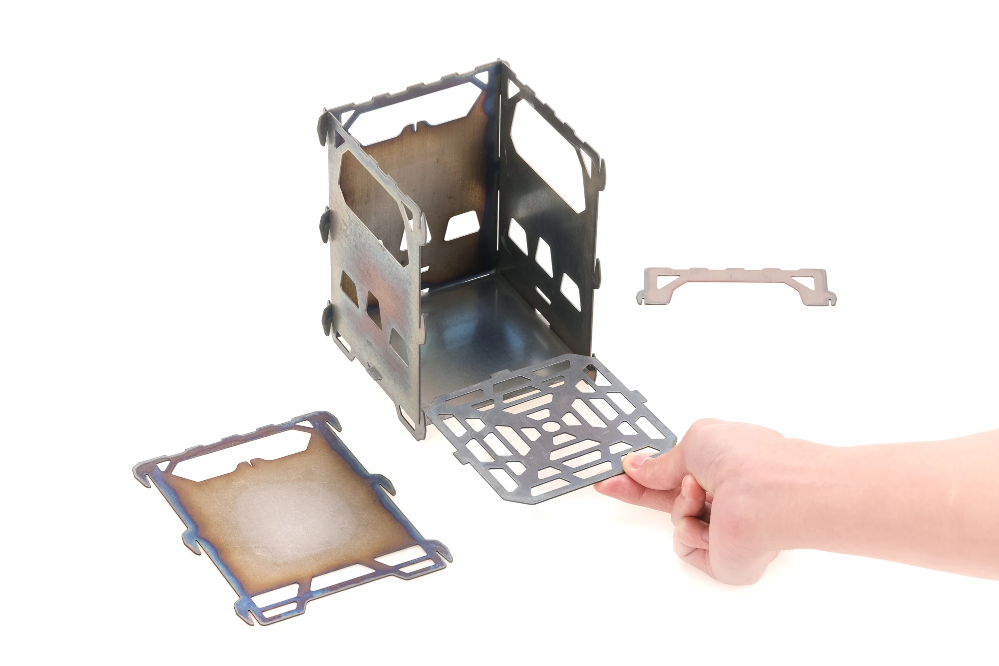 Keith Titanium Alloy Backpacking Wood Stove Outdoor Camping Stove Portable Ultralight Folding Wood Stove Pocket Stove Ti2201