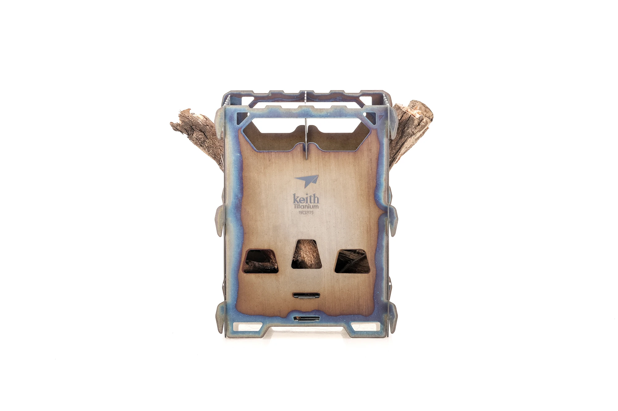 Keith Titanium Alloy Backpacking Wood Stove Outdoor Camping Stove Portable Ultralight Folding Wood Stove Pocket Stove Ti2201