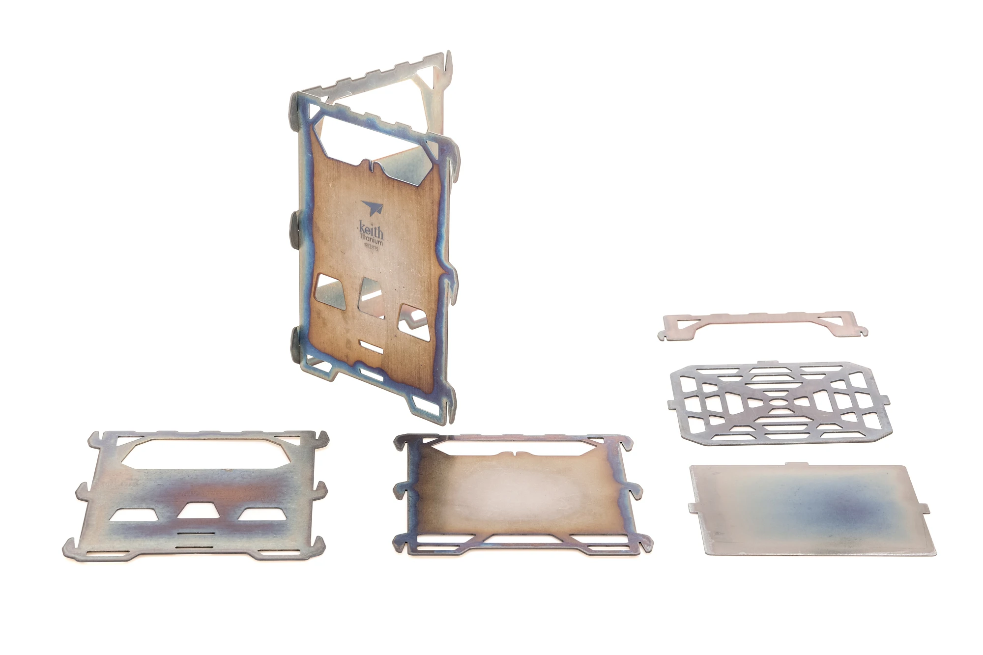 Keith Titanium Alloy Backpacking Wood Stove Outdoor Camping Stove Portable Ultralight Folding Wood Stove Pocket Stove Ti2201