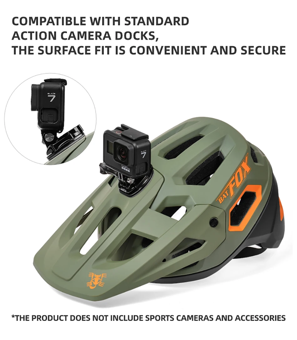 BATFOX New Outdoor DH MTB Bicycle Helmet Integrally-molded Road Mountain Bike Helmet Ultralight Racing Riding Cycling Helmet