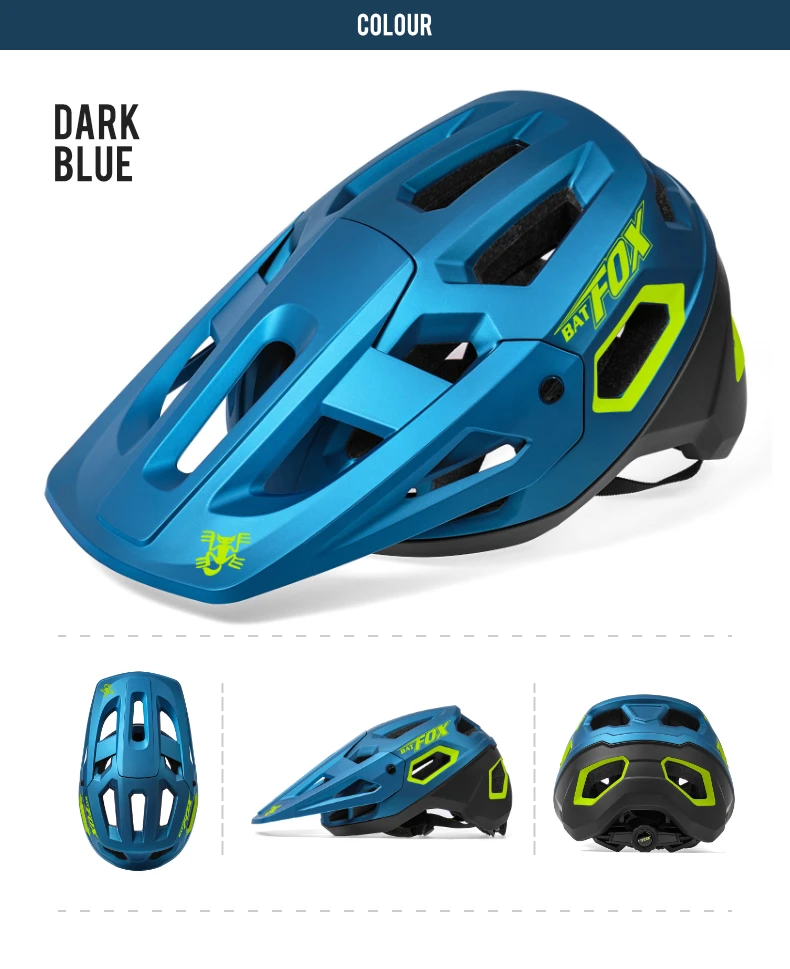 BATFOX New Outdoor DH MTB Bicycle Helmet Integrally-molded Road Mountain Bike Helmet Ultralight Racing Riding Cycling Helmet