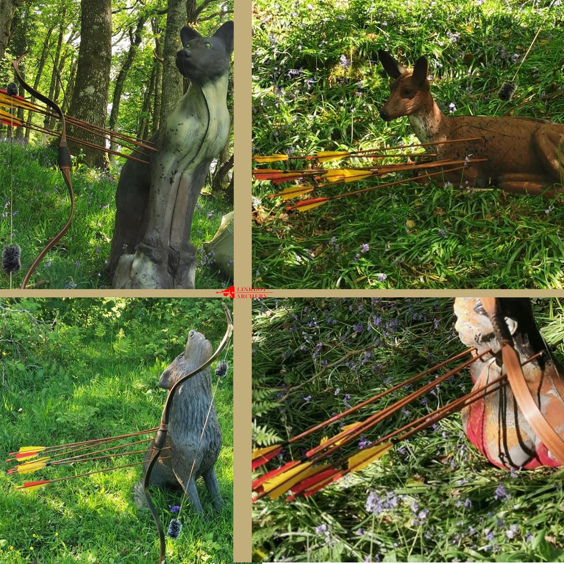 12pc Linkboy Archery Wood Skin Pure Carbon Arrow Shaft Spine 300 - 900 32" ID6.2mm Traditional Bow Compound Bow Hunting