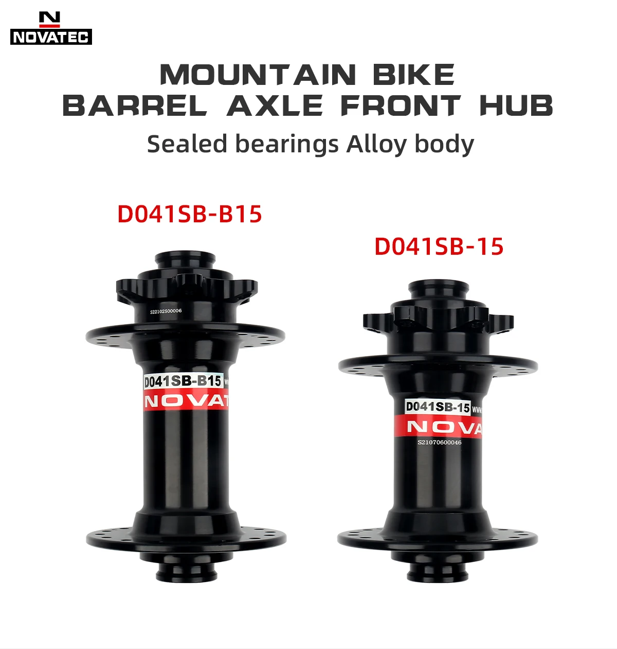 Novatec MTB Front Hub 32 Holes Thru 100x15mm Boost 110x15mm Mountain Bike Bearing Hub 32H Bicycle Parts
