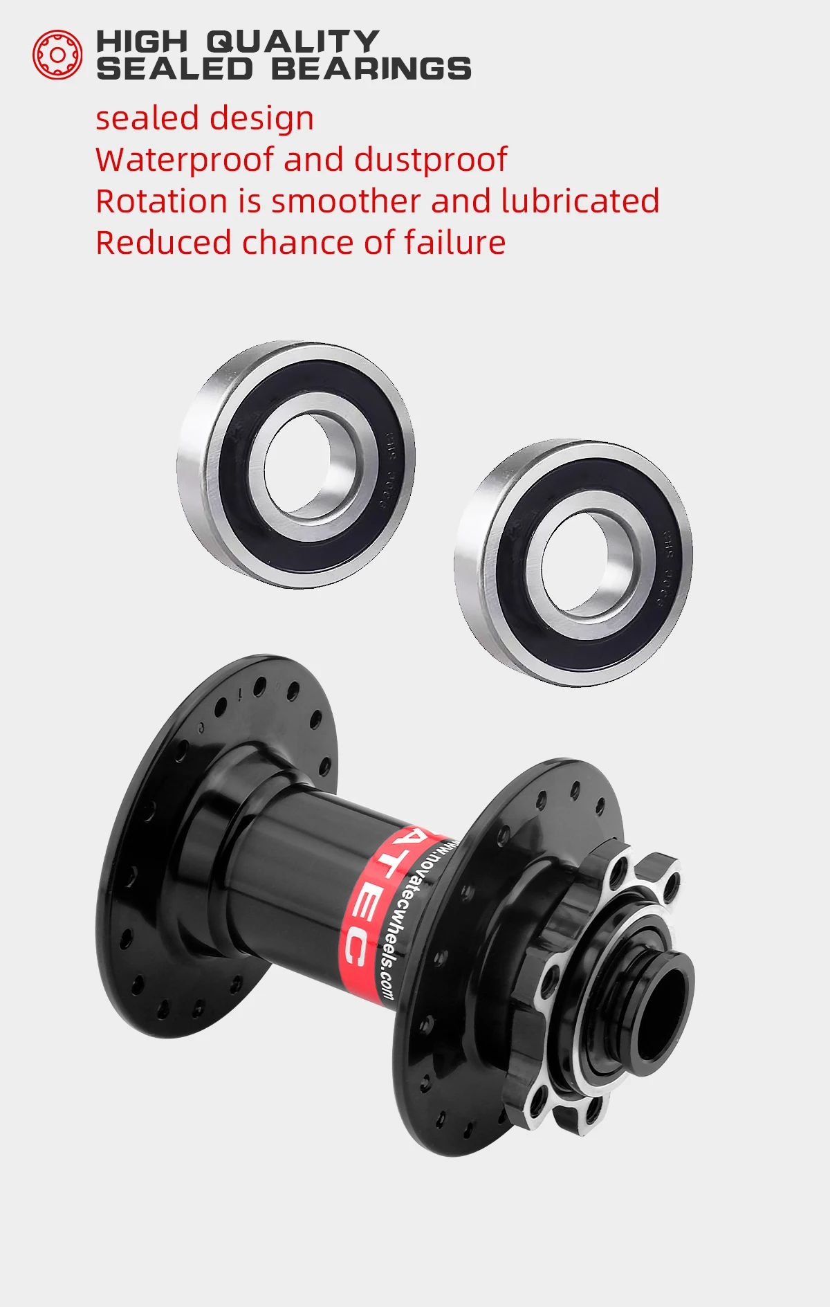 Novatec MTB Front Hub 32 Holes Thru 100x15mm Boost 110x15mm Mountain Bike Bearing Hub 32H Bicycle Parts