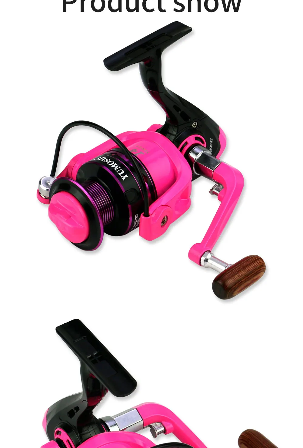Stong Power Fishing Reel +Line 2000-7000 Spinning More Stable For Any Fish Species Left/Right Hand Spinning Reel Max Drag 5-12Kg
