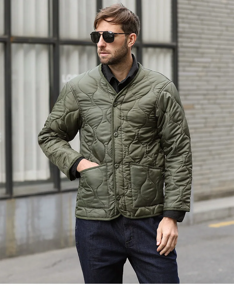 Field Tactical M65 Windbreaker Jacket Inner Lining with Pockets M43 M51 Warm Cotton Coat Liner Outdoor Hiking Climbing Clothes
